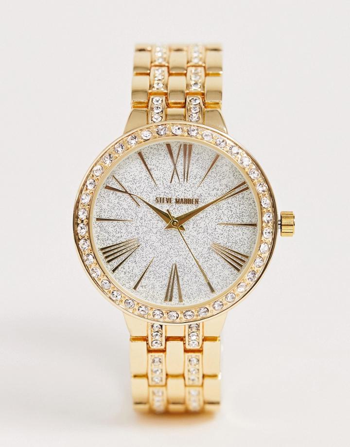 Steve Madden Womens Bracelet Watch In Gold - Gold