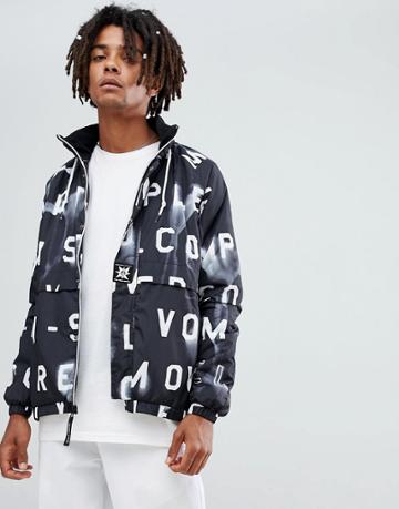 Volcom Abandoned Playground Jacket With All Over Print In Black - Black