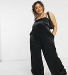 Lola May Curve Jumpsuit In Black