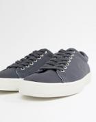 Fred Perry Underspin Canvas Sneakers In Gray - Gray