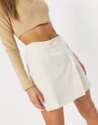 Heartbreak Mini Wrap Skirt Set In Ecru-white