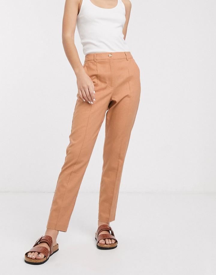 Asos Design Ultimate Linen Cigarette Suit Pants-neutral