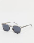 A.kjaerbede Bate Unisex Round Sunglasses In Gray Clear-green