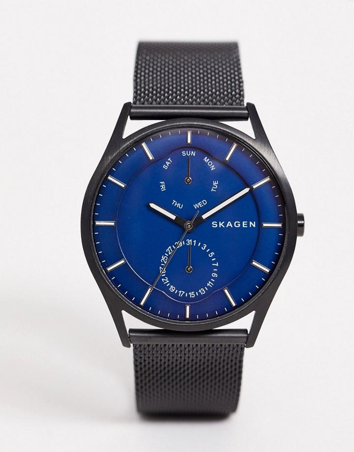 Skagen Mens Mesh Watch In Black Skw6450