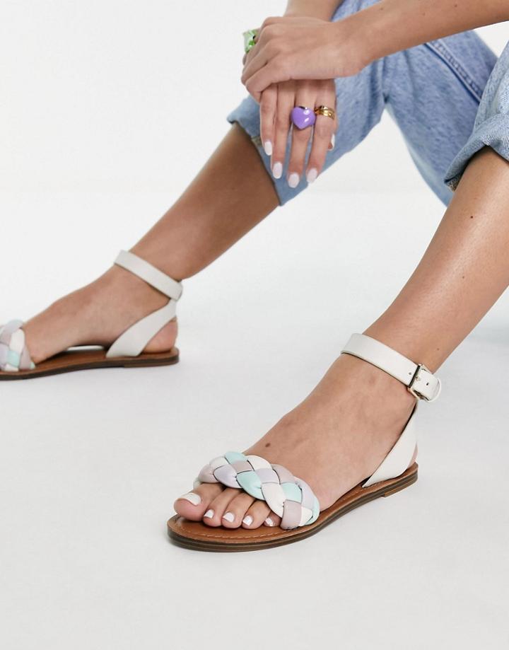 Aldo Plaited Two Part Sandals In Light Purple