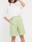 Ghospell Relaxed Dad Shorts In Green Two-piece