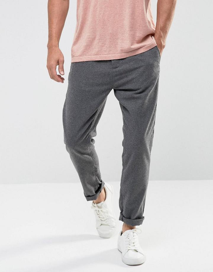 Selected Homme Tapered Wool Pants - Gray