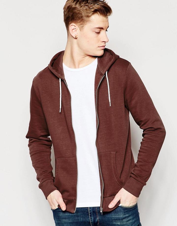 New Look Hoodie In Rust - Red