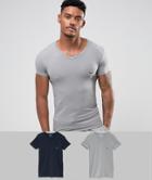 Emporio Armani 2 Pack V Neck T-shirt-multi