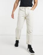 Topman Relaxed Fit Jeans In Ecru-white