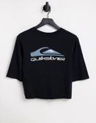 Quiksilver Mid Sleeve Logo T-shirt In Black
