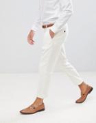 Twisted Tailor Tapered Pants In Cream Linen - Cream