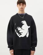 Weekday John Emo Oversized Sweater In Black