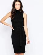Wal G Midi Dress With Roll Neck - Black