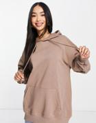 Stradivarius Oversized Hoodie In Mushroom-neutral