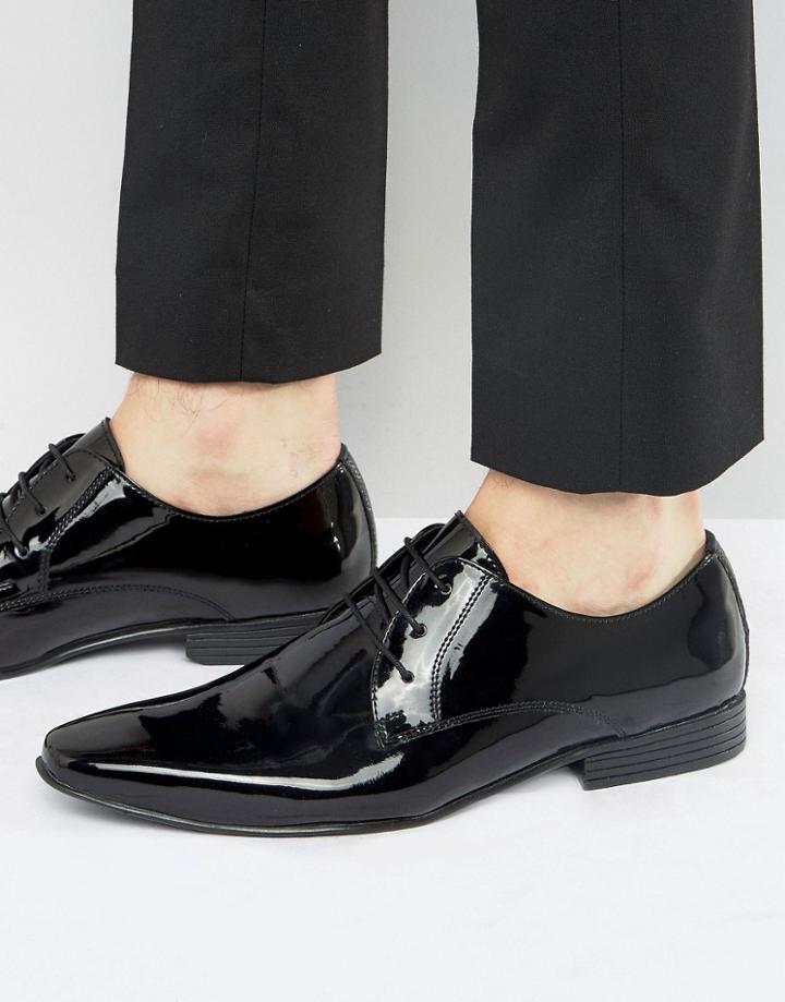 Kg By Kurt Geiger Kendal Patent Derby Shoes - Black