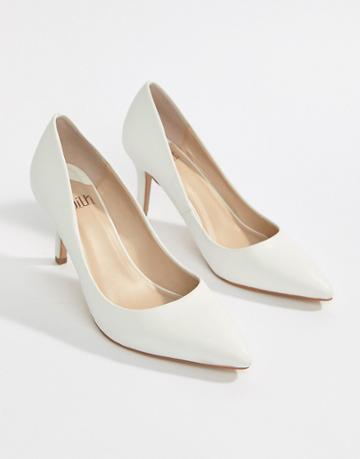 Faith Chariot Heeled Pumps In White - White