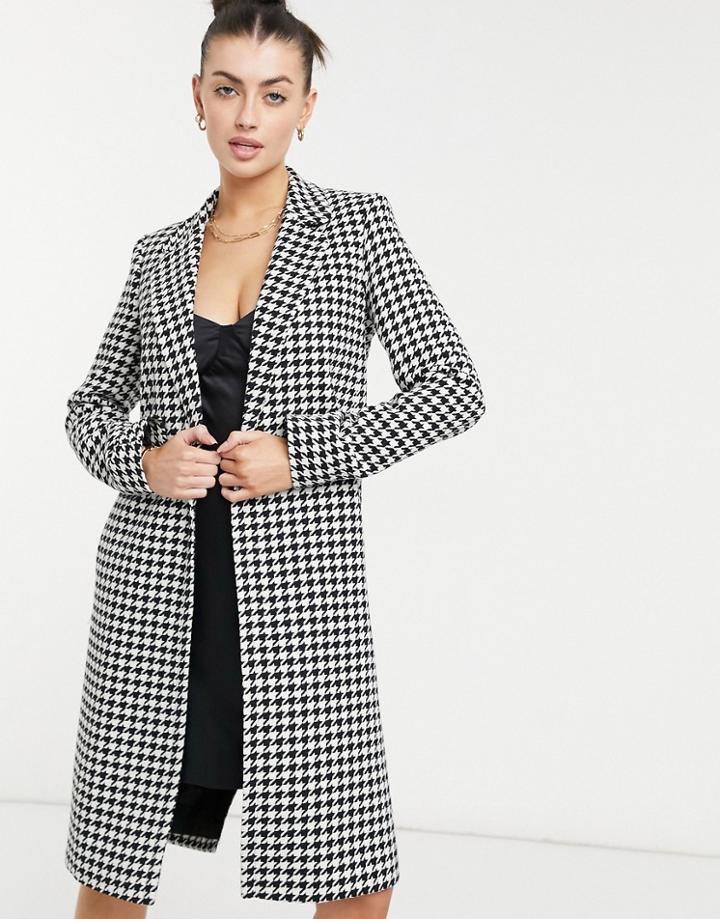 Helene Berman Houndstooth College Coat In Multi