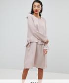 Y.a.s Tall Double Layer Silky Swing Dress-pink