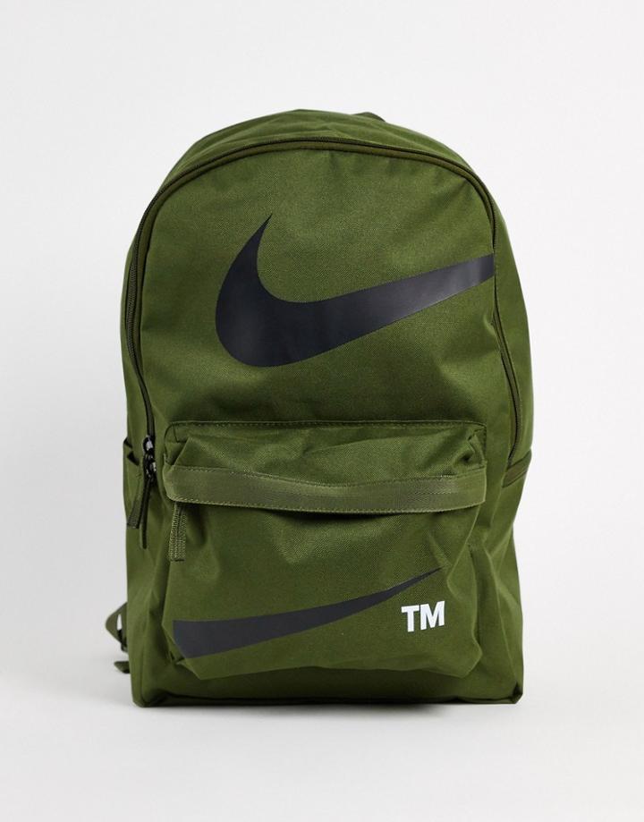 Nike Heritage Swoosh Backpack In Green