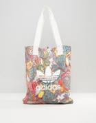 Adidas Originals Farm Print Shopper Bag In Bright Floral - Multi