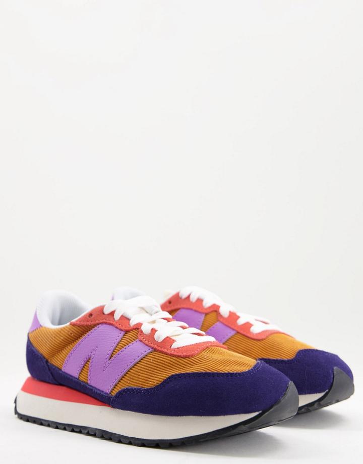 New Balance 237 Sneakers In Purple And Orange