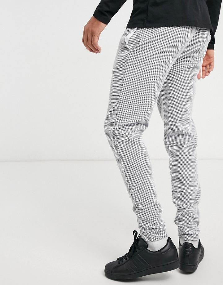 River Island Textured Sweatpants In Blue