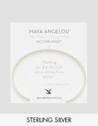 Maya Angelou Legacy By Dogeared Silver Plated Nothing Can Dim The Light From Within Engraved Reminder Cuff - Silver