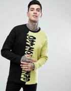 Asos Sweater With Graphic In Black And Yellow - Multi