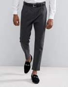 Selected Homme Tapered Fit Pant With Pleat Detail - Gray