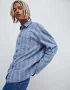 Asos Design Oversized 90's Style Denim Stripe Shirt - Blue