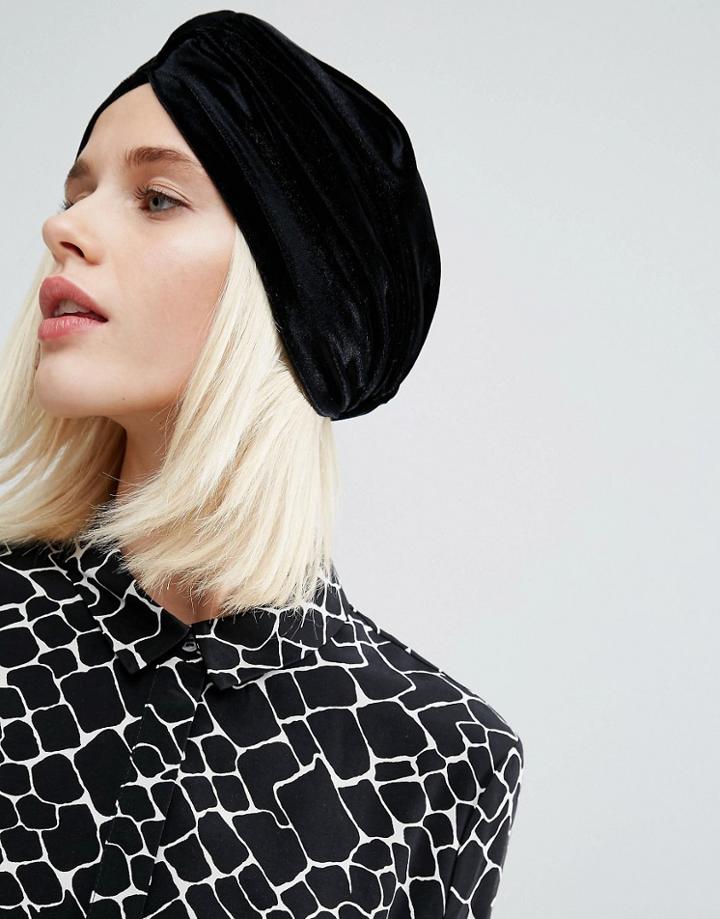 Asos Velvet Turban - Black