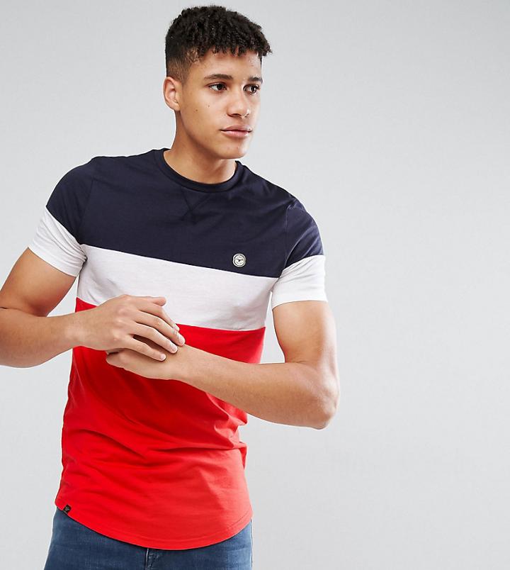 Le Breve Tall Color Block T-shirt - Navy