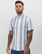 Only & Sons Regular Fit Smart Shirt In Stripe - Navy