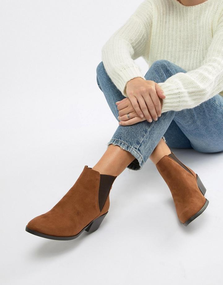 New Look Low Heel Ankle Boot - Tan