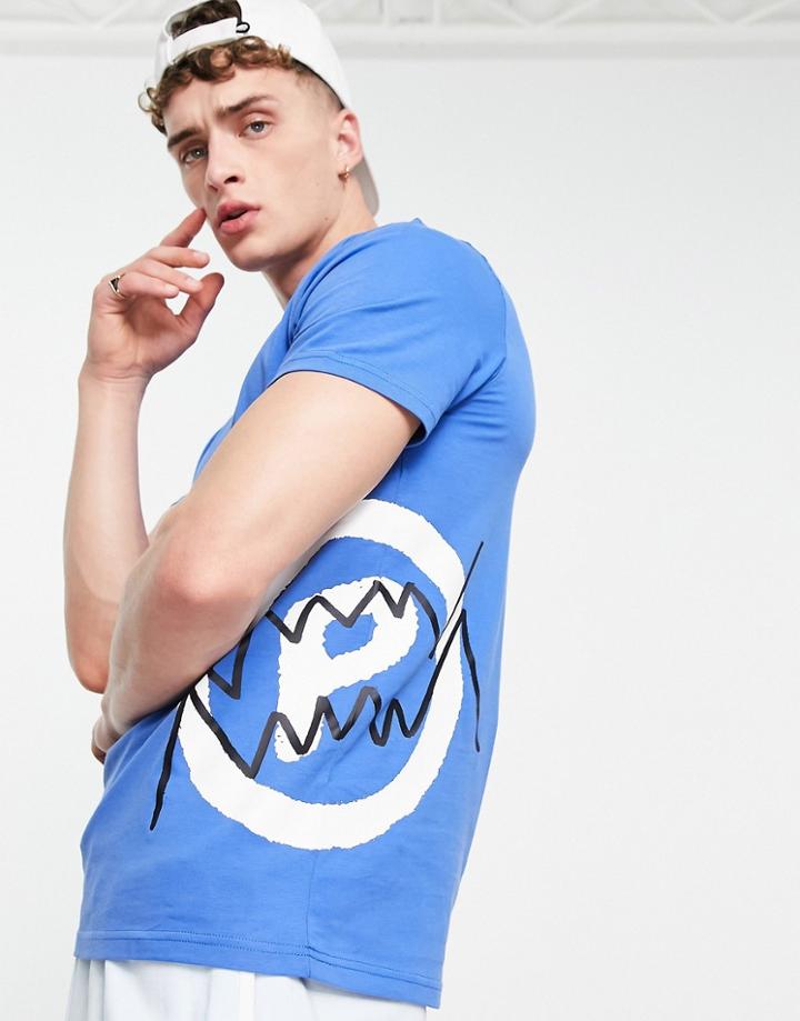 Puma Hoops Side Graphic T-shirt In Navy