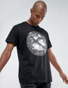 Night Addict Circular Print Oversized T-shirt - Black