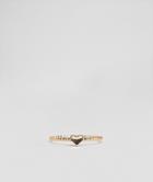 Asos Design Thumb Ring With Mini Heart In Gold - Gold