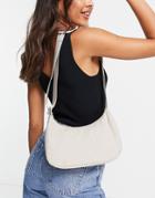 Weekday Zarri Linen Shoulder Bag In Beige-neutral