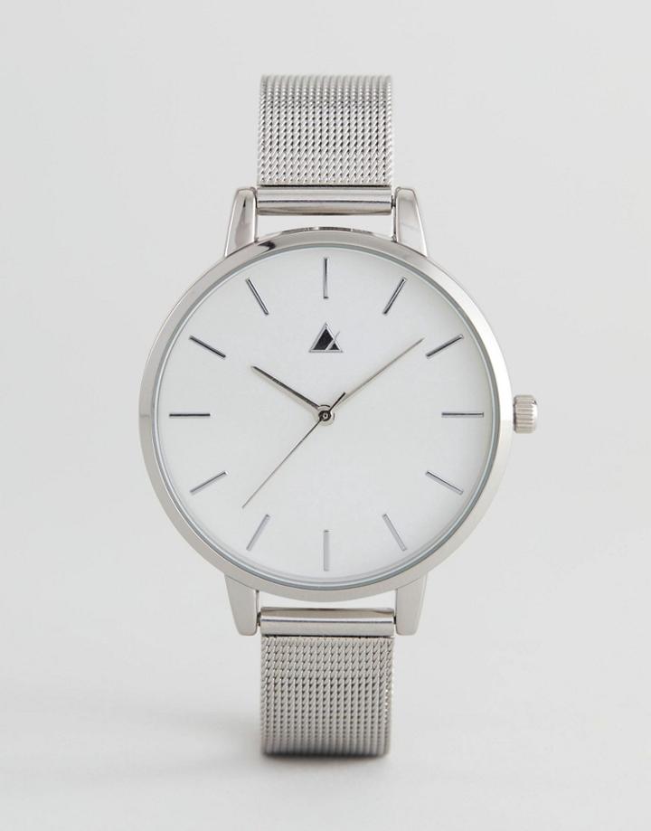 Asos Tonal Silver Mesh Watch - Silver