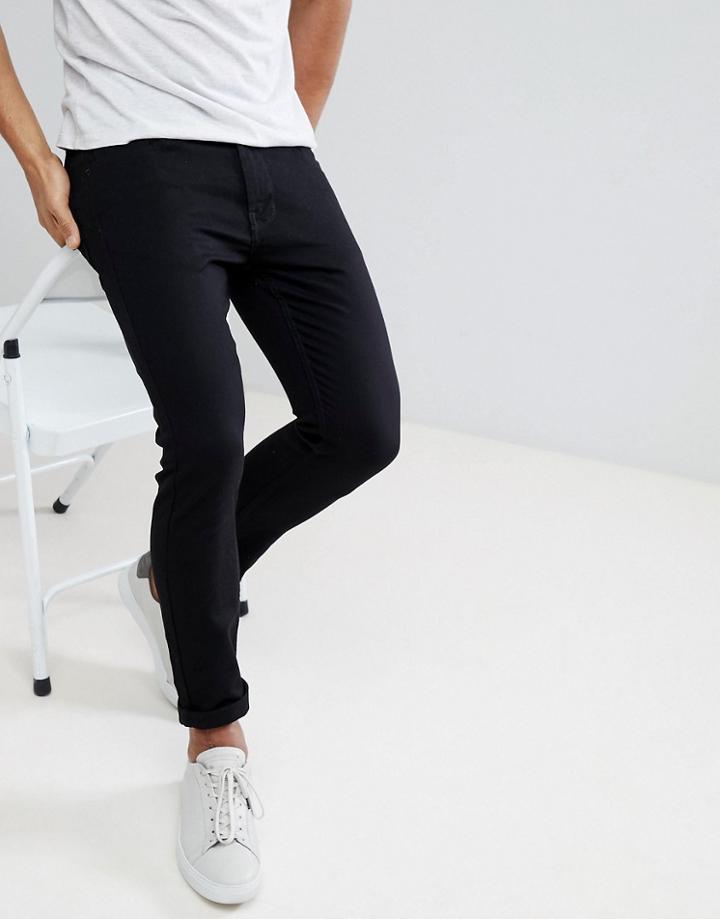 Burton Menswear Super Skinny Jeans In Black - Black