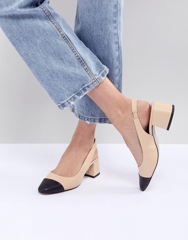 Asos Design Sanders Mid Heels - Beige