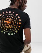 Asos Design Organic Cotton T-shirt With Back Print-black