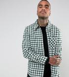 Reclaimed Vintage Inspired Coach Shirt In Check - Green