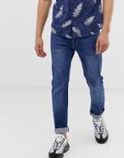 Apt Slim Fit Jeans In Mid Wash Blue