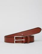Esprit Slim Leather Smart Belt In Brown - Brown