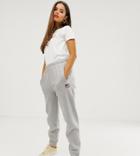 Daisy Street Relaxed Cuffed Sweatpants With Embroidered Usa Patch - Gray