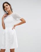 Amy Lynn Crochet Tea Dress - White