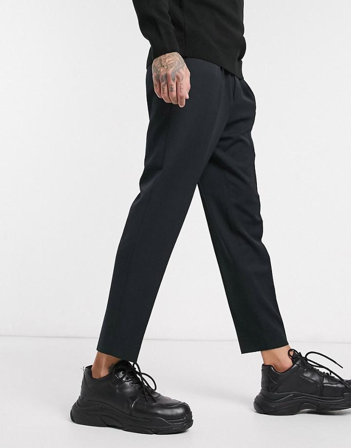 Asos Design Smart Tapered Pants In Black