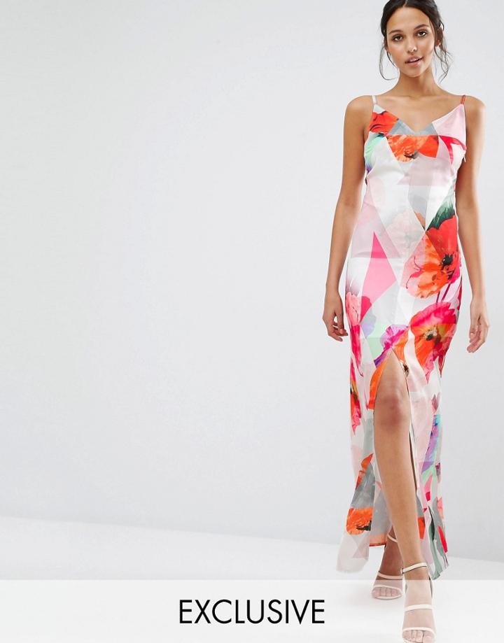 Every Cloud Poppy Print Strappy Maxi Dress - Multi Print